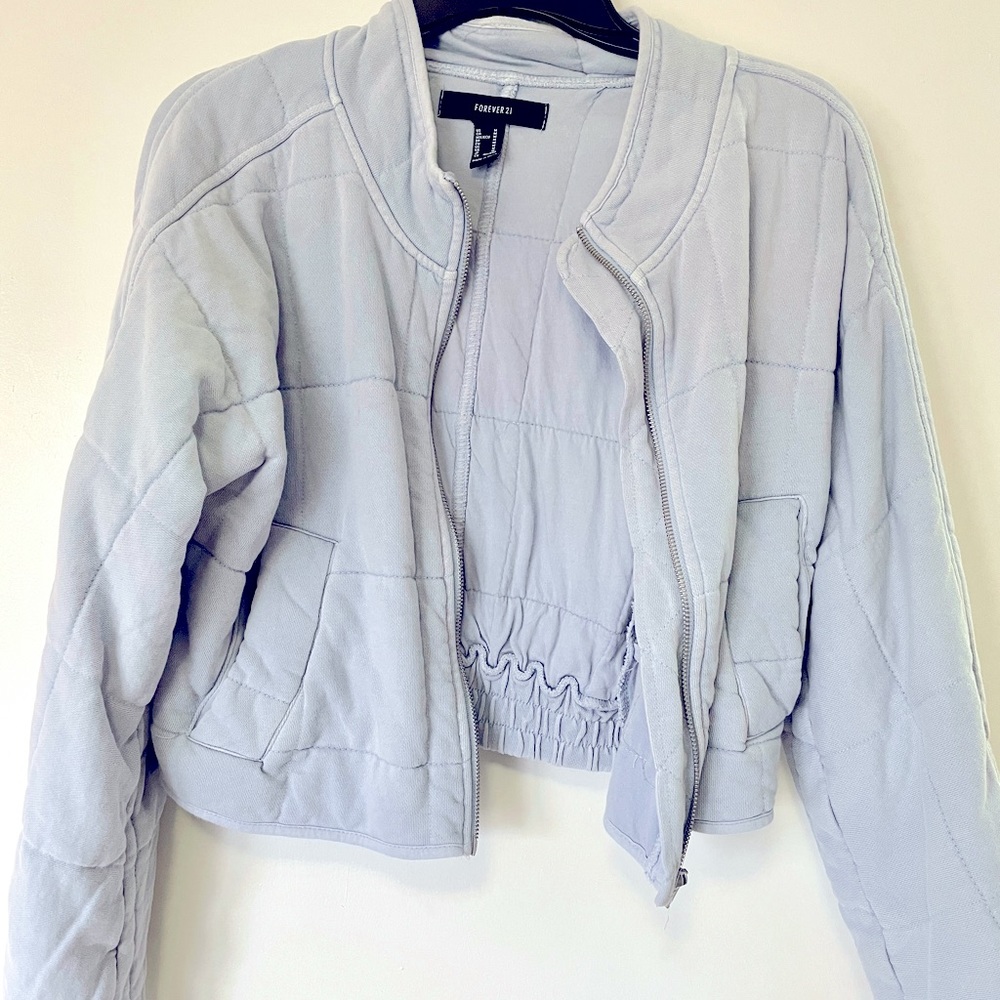 Light blue soft puffer jacket